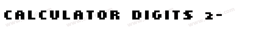 Calculator Digits 2字体转换